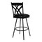 Armen Living Dover 26" Counter Height Barstool in Matte Black Finish and Black Faux Leather LCDOBAMBBL26 - alternate 4